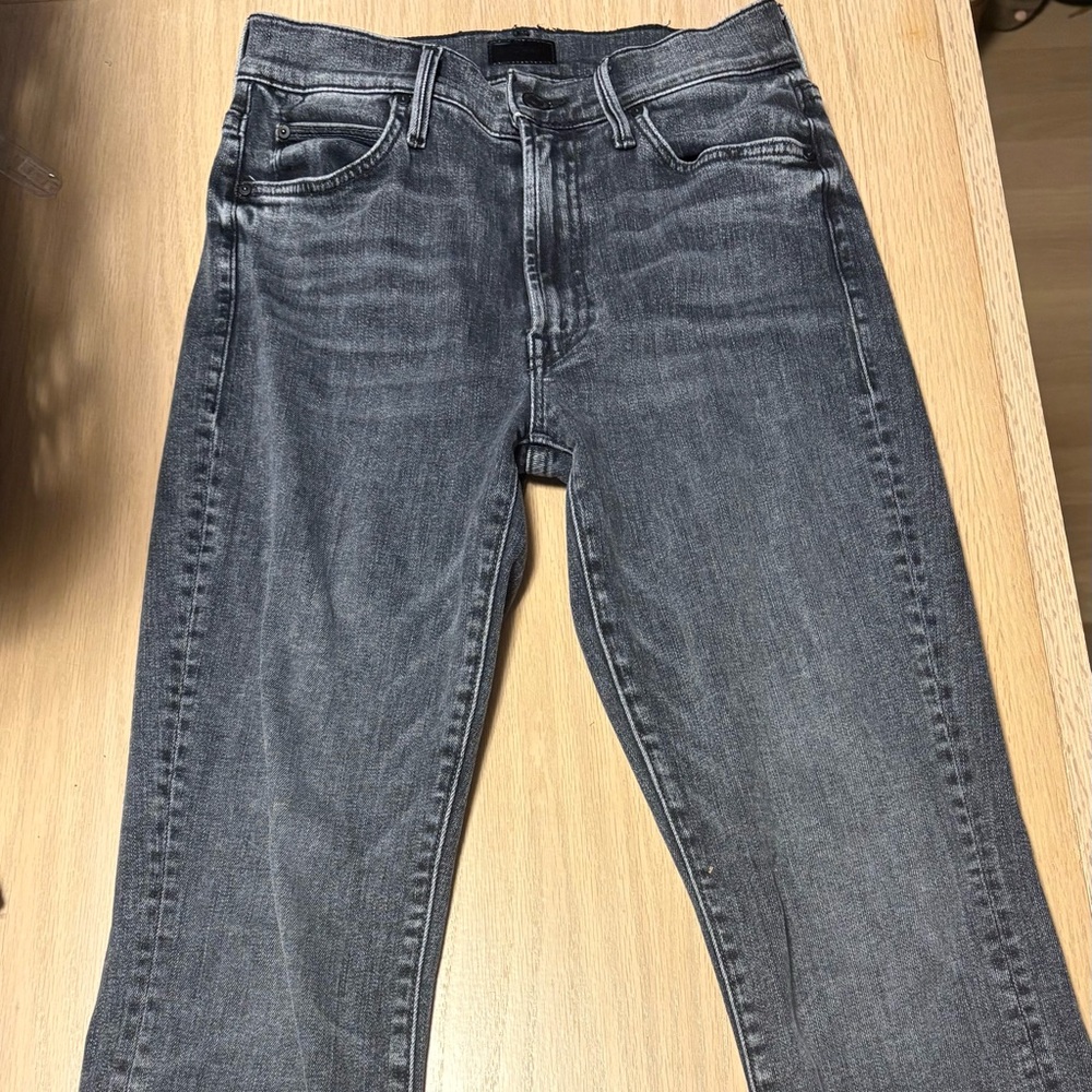 Mother Jeans - High Wasted Rascal Ankle Step Fray - Night Garden